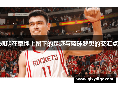 姚明在草坪上留下的足迹与篮球梦想的交汇点